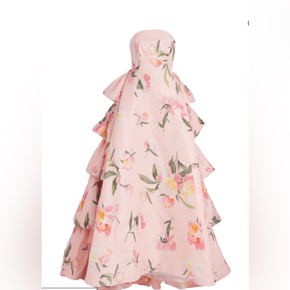 Carolina Herrera Silk Ruffled Gown - Picture 3 of 7